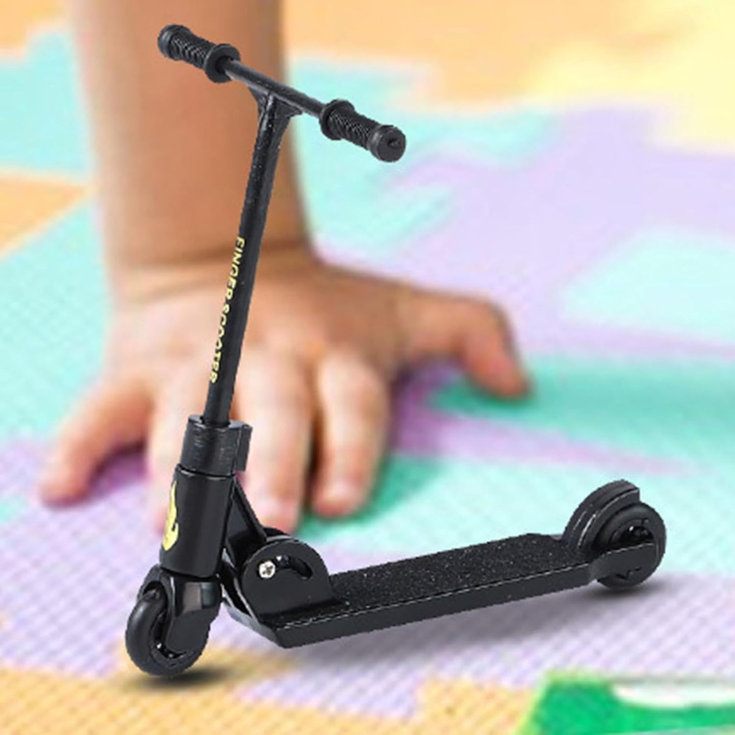 Black T-Head Finger Scooter, Stress Relief Desk Gadget for Skate Fans and Office Workers, Precision Control for Smooth Tricks and Focus