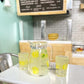 3pcs Miniature Lemonade Pitcher Set, Dollhouse Glasses Bottle Lemonade, Mini Lemon Fruit Ice Tea, for Dollhouse Miniature Kitchen, Fairy Garden