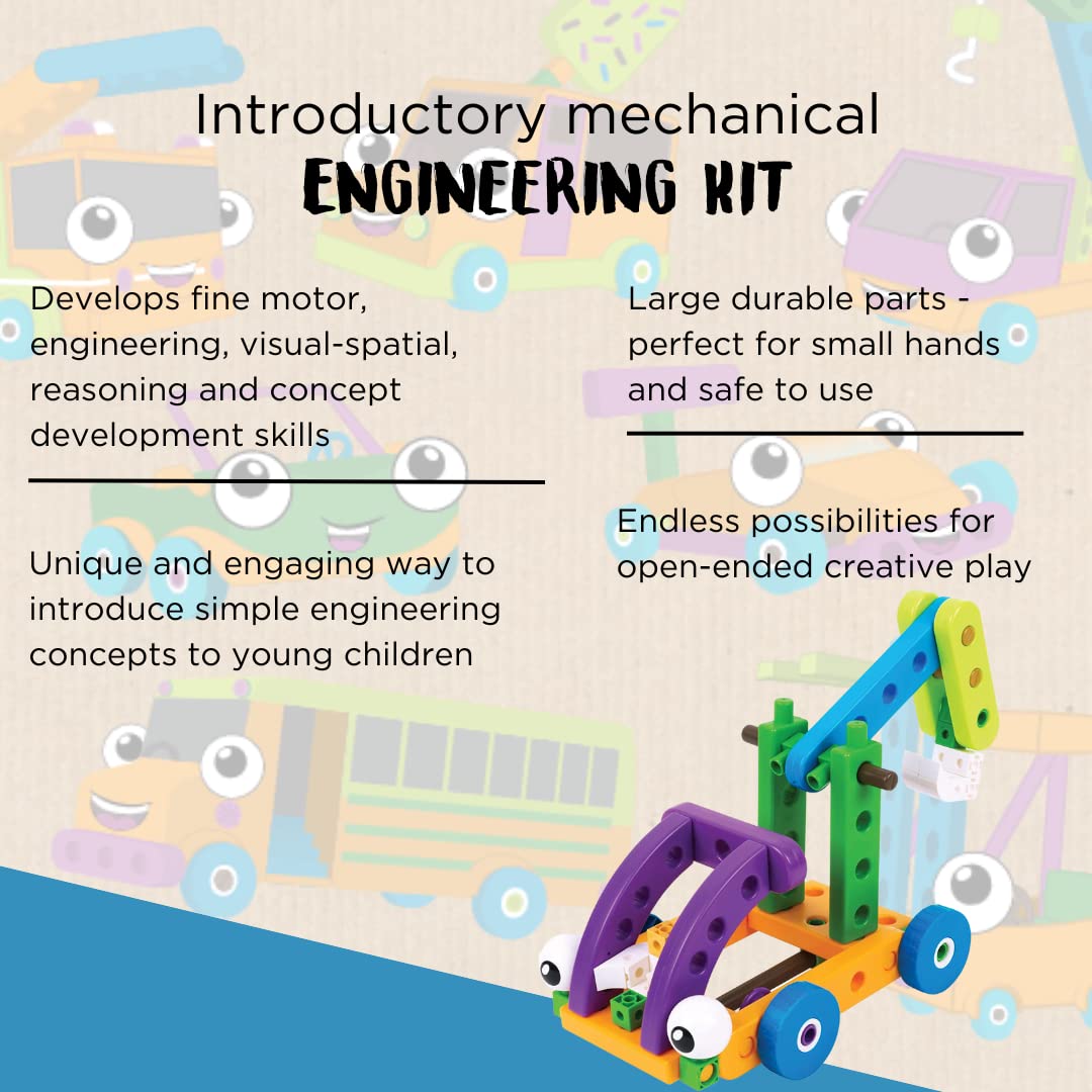 Thames & Kosmos Kids First Automobile Engineer Kit | STEM | 32 Page Full-Color Illustrated Storybook | Ages 3+ | Preschoolers & Kindergartners |