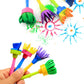 EVNEED Paint Sponges for Kids,29 pcs of Fun Paint Brushes for Toddlers.Coming with Roller,Flower Pattern Brush, Brush Set, Long Sleeve Waterproof
