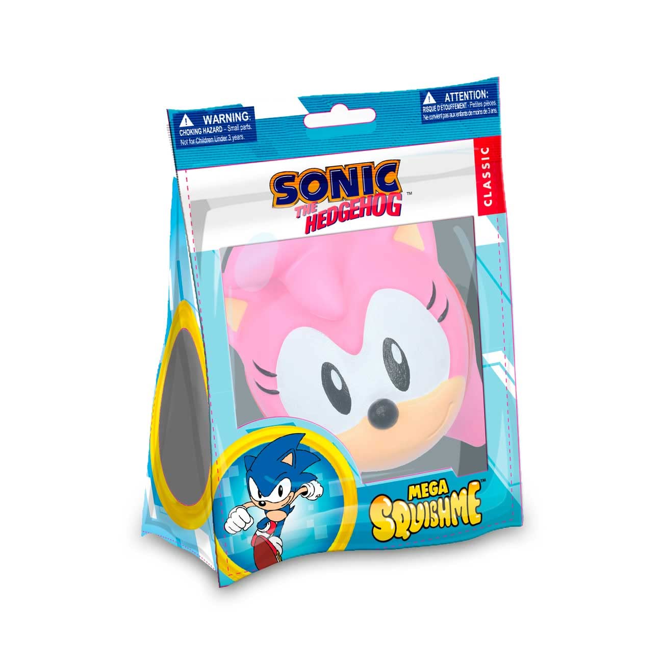 Just Toys Sonic The Hedgehog Mega SquishMe - Amy Rose | Officially Licensed Squishy, Slow-Rise Foam - 6? - Sonic, Knuckles, Tails, Amy Rose, Super