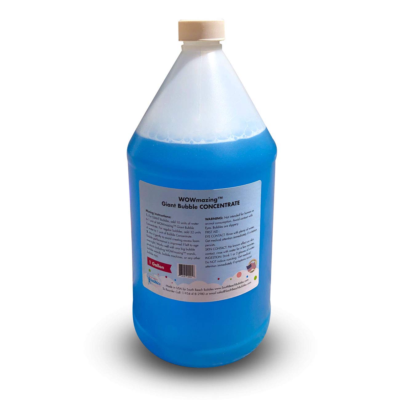 WOWMAZING Big Bubble Concentrate - Solution Making Bubbles (Makes up to 33 Gallons) - Just Add Water - Made in USA…