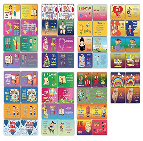 NewEights Daily Devotional Topical Bible Verses Kids (30 Cards x 2 Set)