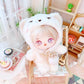 niannyyhouse 20cm Plushie Doll Clothes Cat Onesies 8in Doll Accessories Dress Up (Beige)