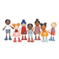 Tender Leaf Toys - Doll Family - Cute Wooden Flexible Doll Family for Kid's Dollhouse, Four Pcs of Multicultural Mom, Dad, Boy and Girl - Age 3+