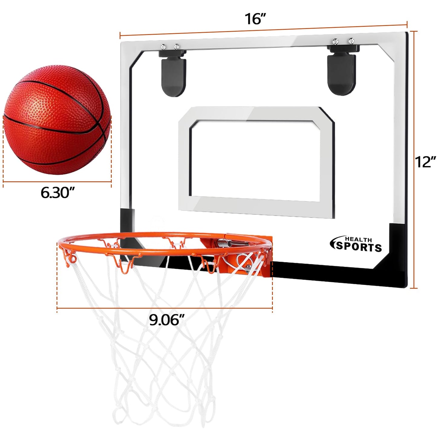 AOKESI Indoor Mini Basketball Hoop Set for Kids -Door Hoops Wall Mount