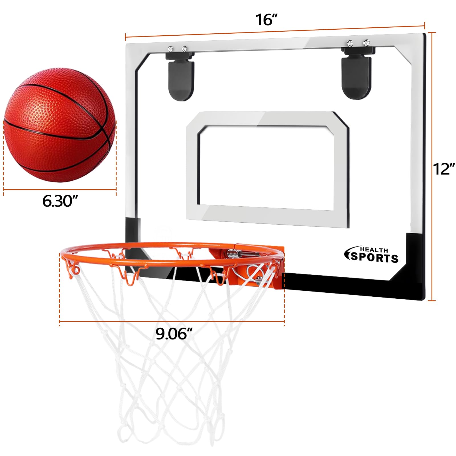 AOKESI Indoor Mini Basketball Hoop Set for Kids -Door Hoops Wall Mount