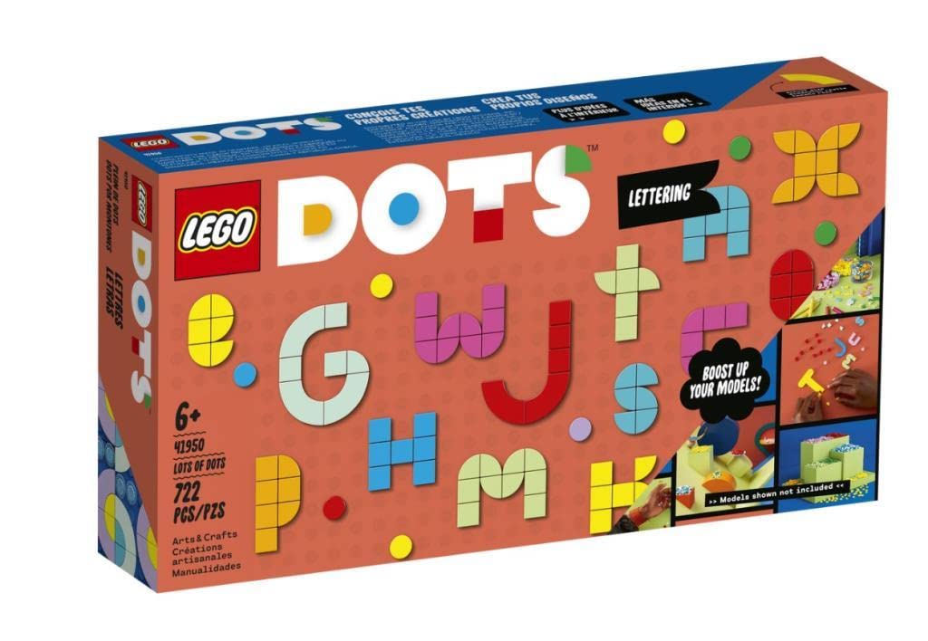 LEGO DOTS Lots of DOTS Lettering Tiles 41950 Ultimate Collection Arts & Crafts Kit for Kids, Make Custom Messages, Room Decorations, Express