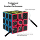 CFMOUR Original Speed Cube 3x3x3 Magic Carbon Fiber Sticker Smooth Cube, Enhanced Version Black - Pack of 2