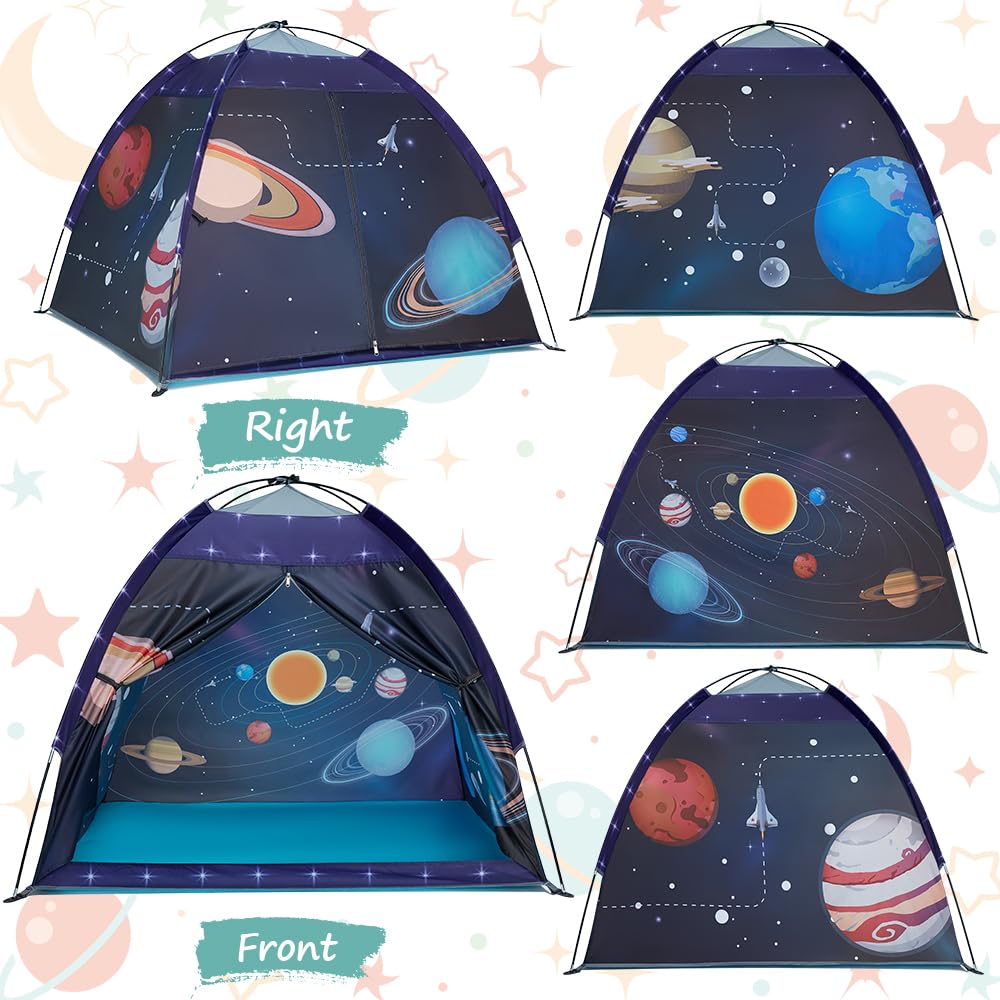 Mnagant Space World Play Tent-Kids Galaxy Dome Playhouse for Boys and Girls Imaginative Play Popup Tent for Kids Indoor/Outdoor Fun,Perfect Kid’s
