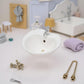 White Dollhouse Wash Basin Wide Application Exquisite 1:12 Scale Doll House Furniture Sink for Entertainment Round DIY Accessories