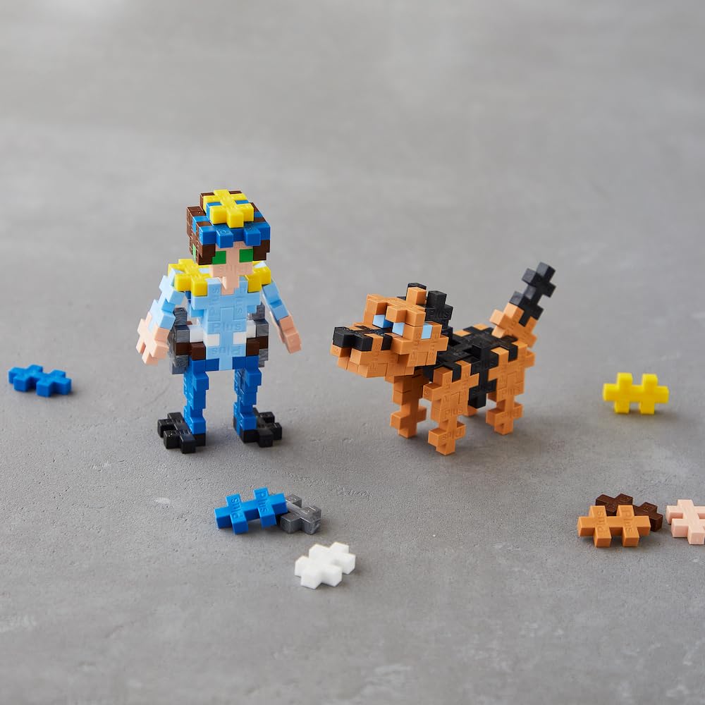 PLUS PLUS Police Officer - 3D Figure Building Block Set Tube, Mini Interlocking Puzzle Pieces - Fun Stem Toys for Kids