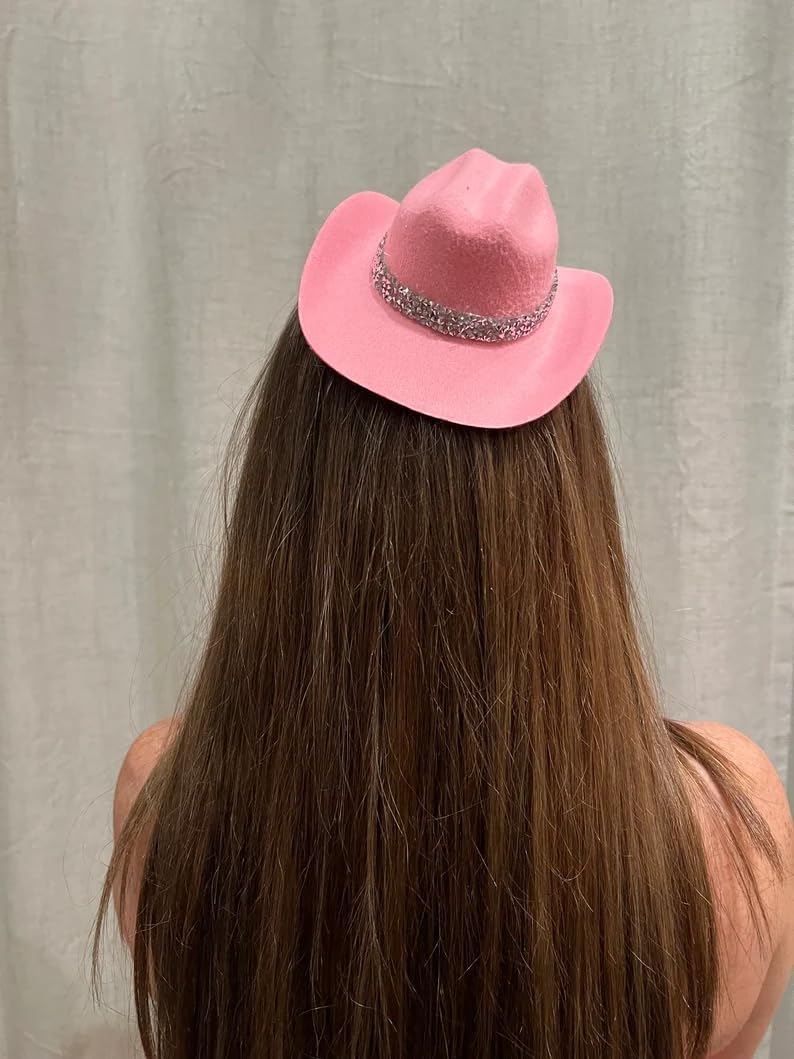 PATRDIO Cowgirl Mini Hat-Country Western Themed Party Decoration,Baby's Birthday decor,my first rodeo decorations girl?Bridal Party Bachelorette