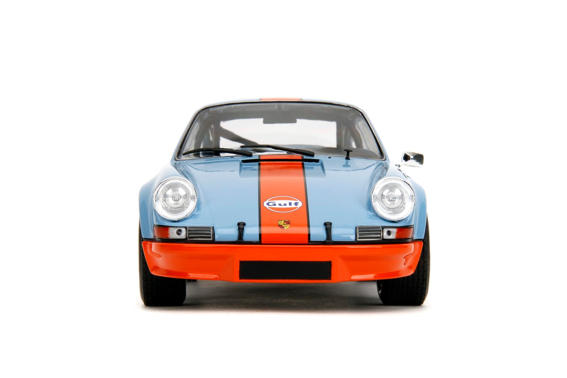 Jada Pink Slips 1973 Porsche 911 RSR - 1:18 Scale Diecast Model with Gulf Livery, Opening Doors and Working Steering - for Collectors and Enthusiasts