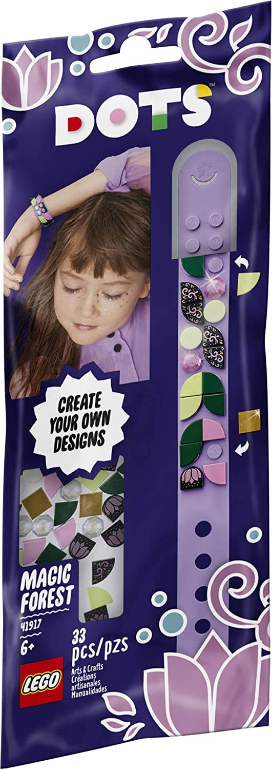 LEGO DOTS Magic Forest Bracelet 41917 DIY Craft Kit for Kids, Makes a Great Birthday Gift for Kids who Love Creative Toys and Homemade Craft Sets (33