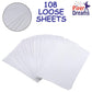 108 Jumbo Size Sheets (11" x 16") of Art Paper for Kids. Great as Watercolor Paper, Finger Painting, Drawing and Doodling - Heavy Stock, Loose White