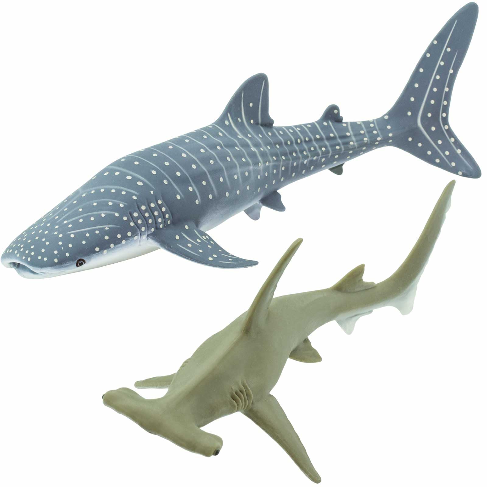 Safari Ltd. Shark Toy Set - Figurines of Great White, Tiger, Whale Shark, Hammerhead, and Mako - Play Set for Boys, Girls & Kids 3+