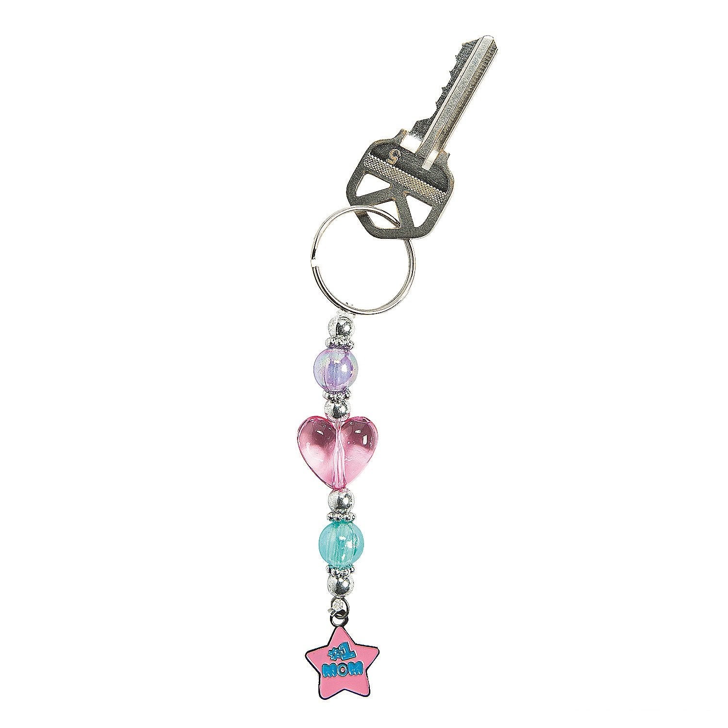 Mom Beaded Key Chain Craft Kit - Crafts for Kids and Fun Home Activities