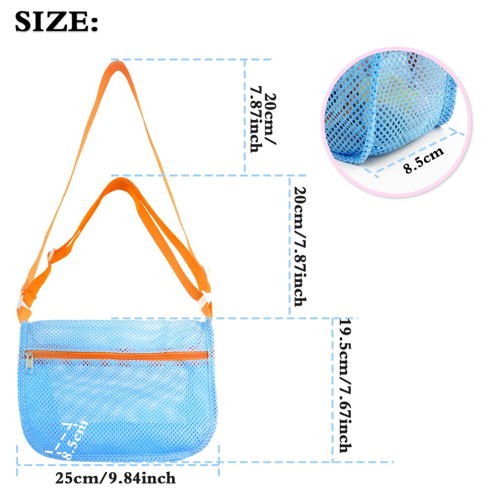 UMUACCAN 3Pcs Seashell Collecting Bags with Adjustable Shoulder Straps,New