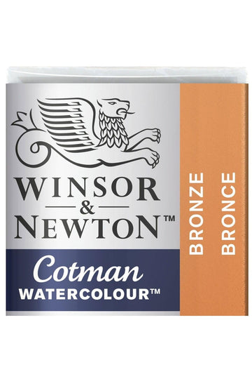 Winsor & Newton Cotman Watercolor Paint, Half Pan, Metallic Collection, Bronze