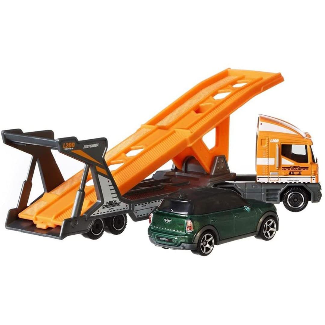 Matchbox Convoys MBX Cabover & Auto Transport Trailer with 2011 Mini Countryman