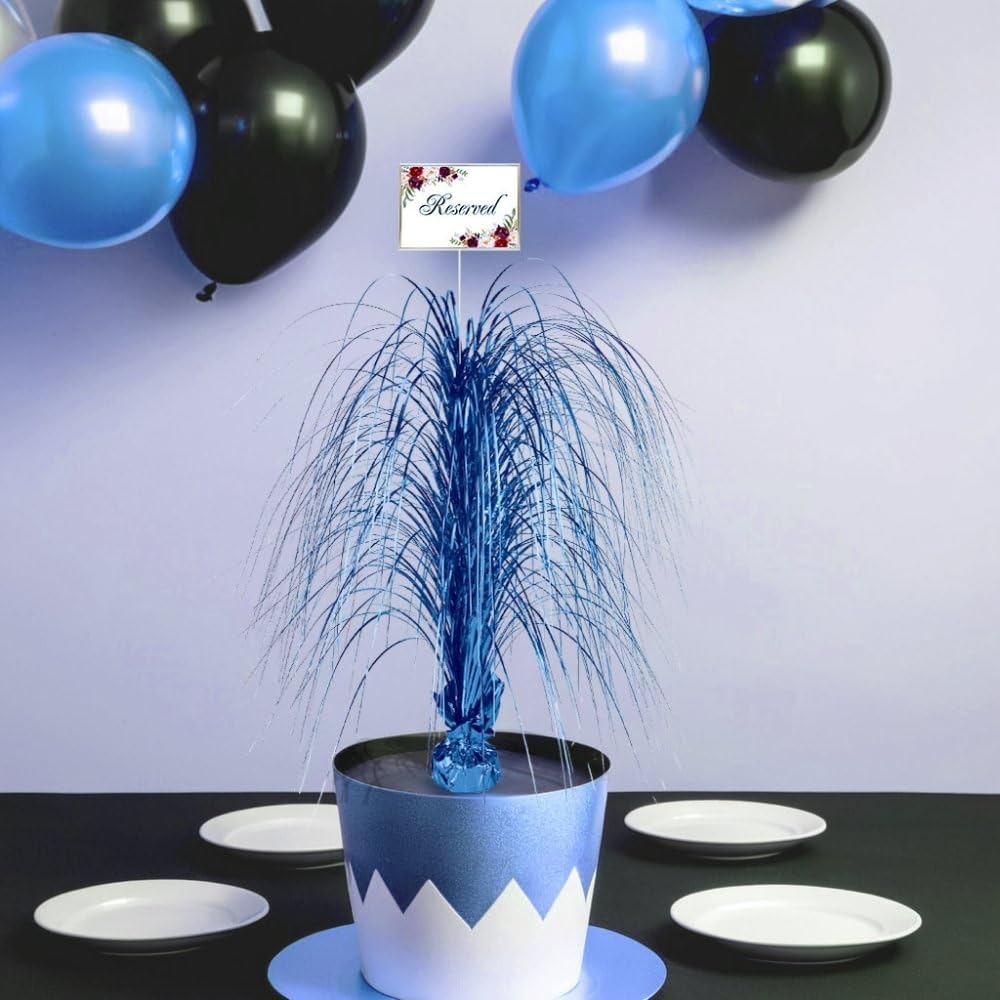 Stunning Bright Royal Blue Foil Spray Centerpiece - 28" (1 Pc.) - Eye-Catching & Versatile Decor - Perfect For Any Event