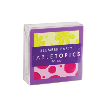 TableTopics Slumber Party to Go Conversation Cards for Young Girls, 40 Fun Questions for Sleepovers, Getting to Know You Game, Stocking Stuffer
