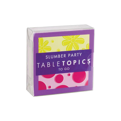 TableTopics Slumber Party to Go Conversation Cards for Young Girls, 40 Fun Questions for Sleepovers, Getting to Know You Game, Stocking Stuffer