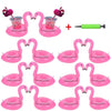 qinnsou 14 Pack Flamingo Inflatable Drink Holder Drink Pool Floats Cup Holder Floats Inflatable Floating Coasters Float Coaster for Pool Party Home