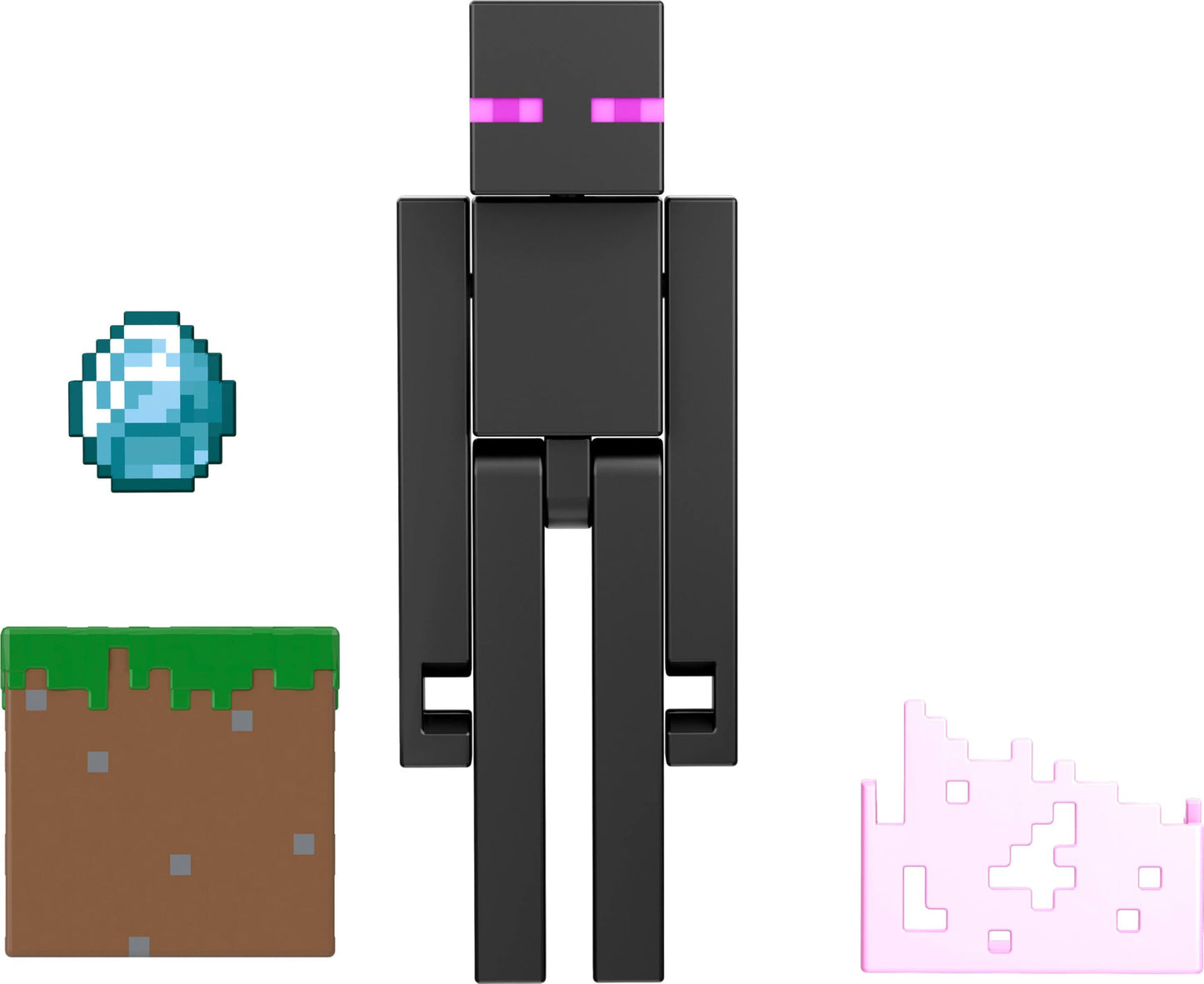 Mattel Minecraft Action Figures & Accessories Set, 3.25-inch Scale Collectible Toys with Pixelated Design