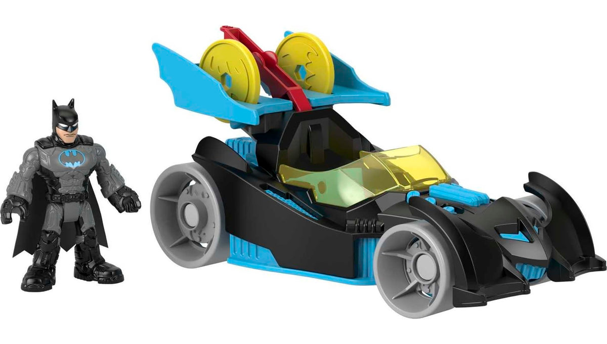 Fisher-Price Imaginext DC Super Friends Batman Toy Bat-Tech Racing Batmobile Car & Light-Up Figure for Preschool Pretend Play Kids Ages 3+ Years