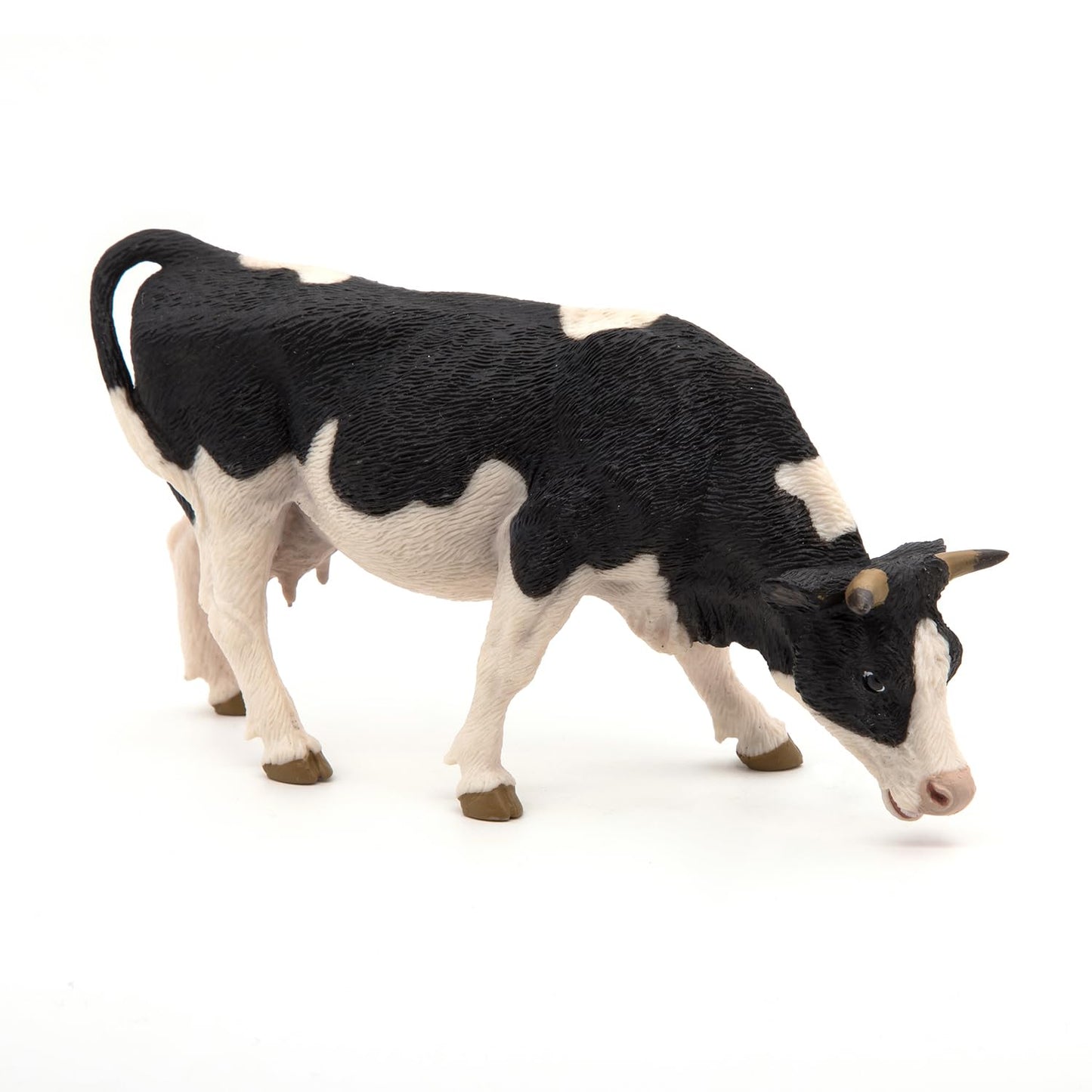 Papo "Grazing Black & White Cow Figure