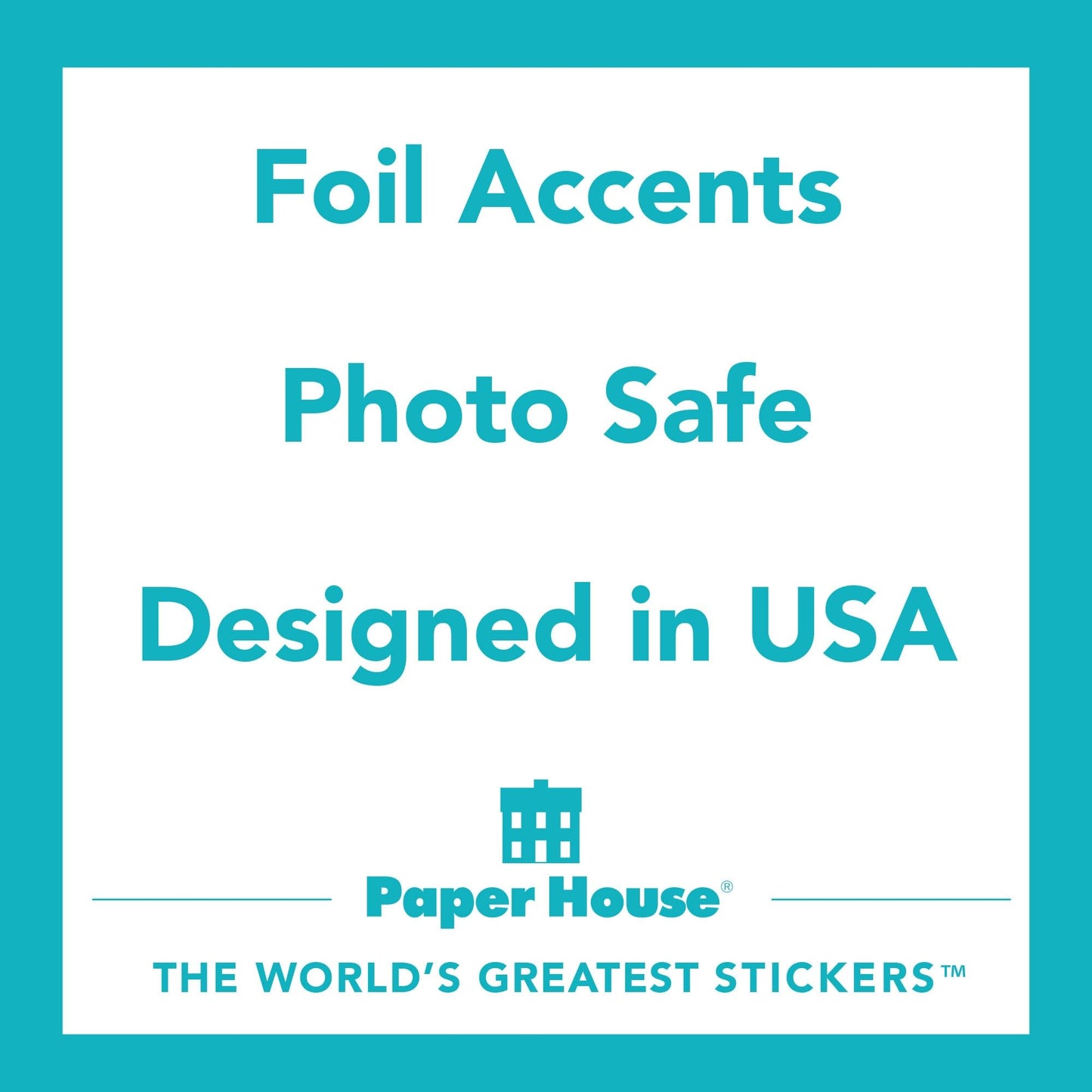Paper House Productions Set of 6 Shiny Foil Enamel Effect Sticker Sheet for Crafts, Scrapbooking & Collecting - Koala Love