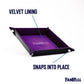 FanRoll Fold Up Velvet Dice Tray w/PU Leather Backing: Purple, Role Playing Game Dice Accessories for Dungeons and Dragons