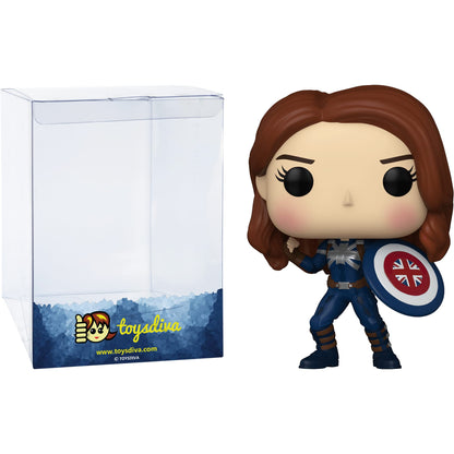 Captain Carter Stealth Suit: P o p ! Vinyl Figurine Bundle with 1 Compatible 'ToysDiva' Graphic Protector (968-58653 - B)