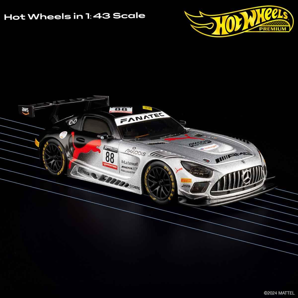 Hot Wheels Real Riders Mercedes-AMG GT3 Die Cast Car 1:43 Scale HMD44