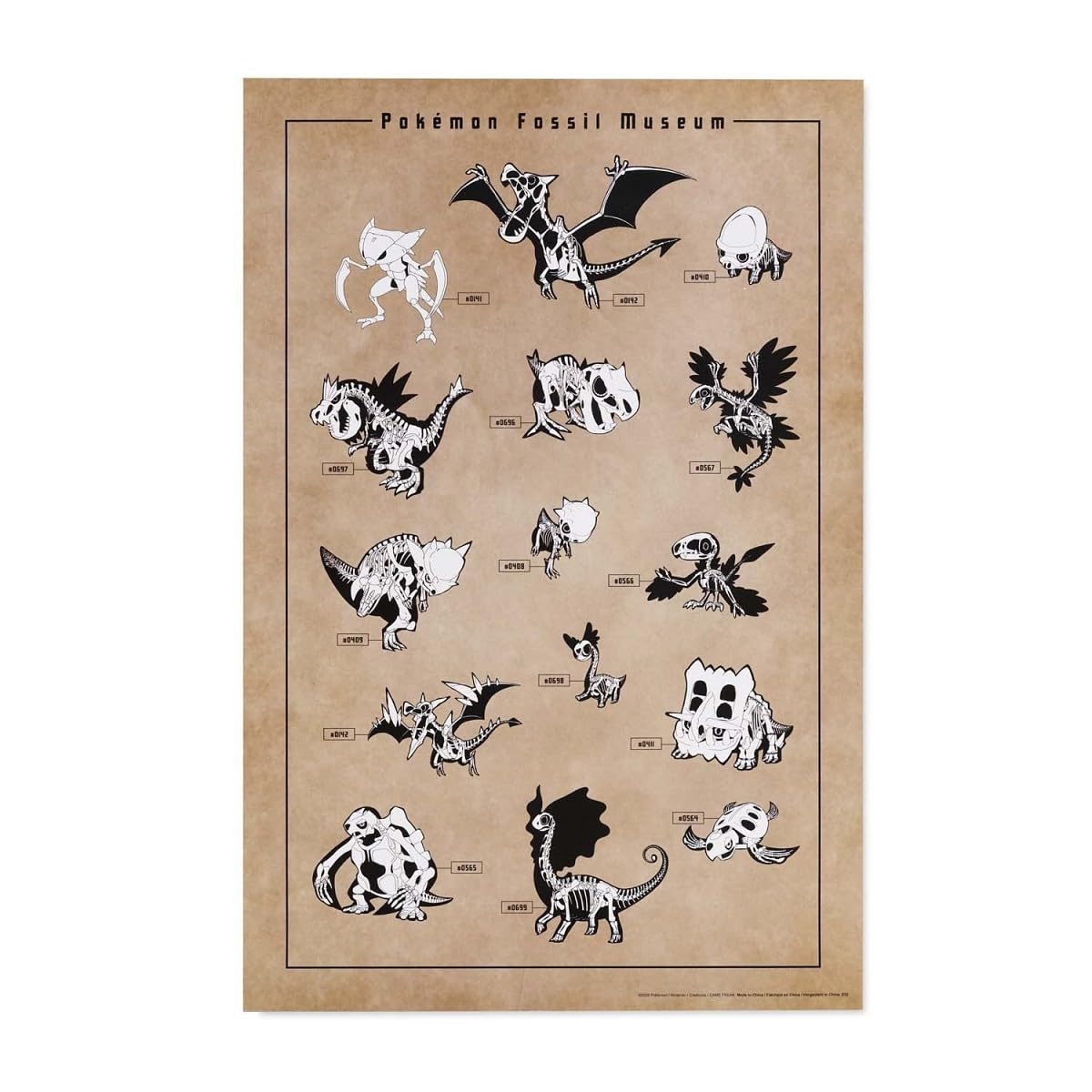 Pokémon Center: Pokémon Fossil Museum: Skeletons Puzzle (100 Pieces)