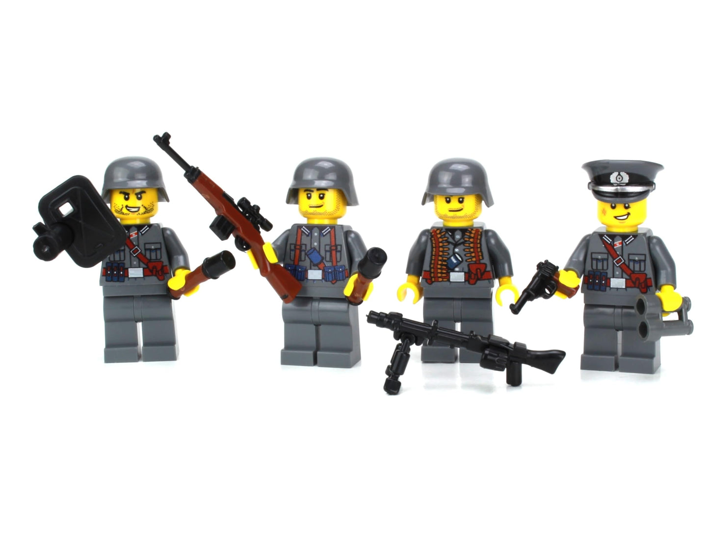 Battle Brick Collectible 1.6 Inches Tall Historical WW2 Soldiers Squad Collectible Minifigures | Genuine Military Minifig | Printed in the USA | Great
