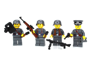 Battle Brick Collectible 1.6 Inches Tall Historical WW2 Soldiers Squad Collectible Minifigures | Genuine Military Minifig | Printed in the USA | Great
