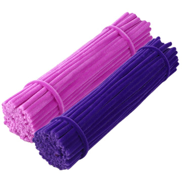 200 Pcs Pipe Cleaners, Deep Purple & Vibrant Purple Chenille Stems for Crafts, Thick Fluffy Pipe Cleaners for DIY Flowers, Animals & Decorations, Art