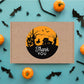 Andaz Press Halloween Thank You Stickers 2 Inch Round 40 Bulk Pack Flying Witch Happy Halloween Stickers Labels for Treat Goodie Treats Halloween
