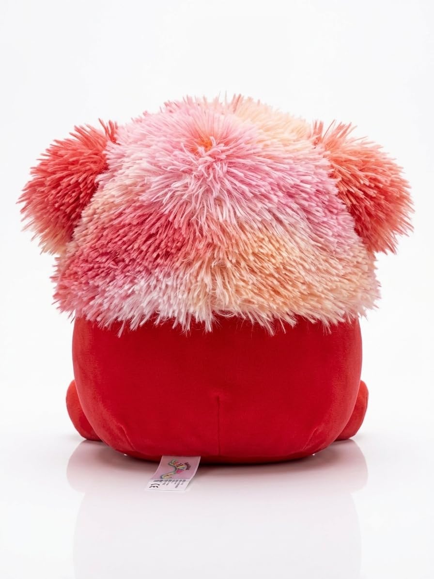Squishmallows Zinnia Plush Toy, Pink and Red Bigfoot Monster, Soft Stuffed Animal, 8 Inch