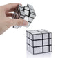 D-FantiX 2 Pack Gold & Silver Blocks Mirror Cube 3x3x3 with Display Stand