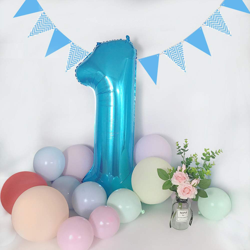 TONIFUL 40 Inch Blue Number 3 Balloons Large Foil 3rd Birthday Decorations