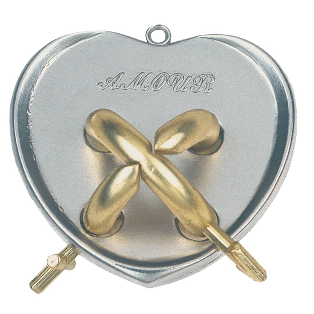 BePuzzled | Amour Hanayama Metal Brainteaser Puzzle Mensa Rated Level 5, for Ages 12 and Up