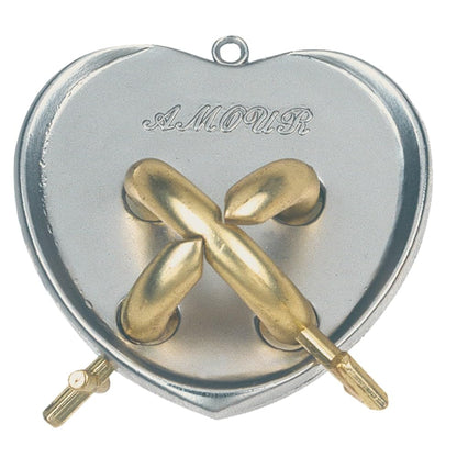 BePuzzled | Amour Hanayama Metal Brainteaser Puzzle Mensa Rated Level 5, for Ages 12 and Up