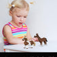 QISHOUTING Horse Mini Building Toy for Kids, Farm Animals Mini Stallion Building Blocks & Learning Toy for Girls Boys, Stallion Figurine Toys