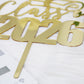 Sodasos Mirror Acrylic Class of 2026 Cake Topper