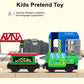 HANQIAN Battery Operated Locomotive Train Set for Wooden Train Track, Electric Remote Control Magnetic Vehicles Toy Powerful Engine Light Train Cars