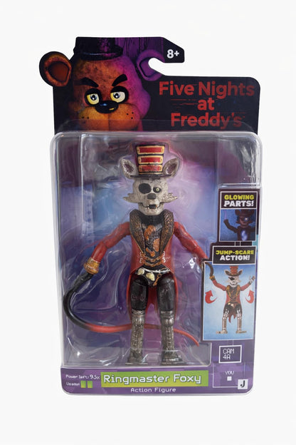 Jazwares Five Nights at Freddy's Ringmaster Foxy Collectors 5-Inch Articulated Action Figure with Jumpscare Feature and Glow-in-the-Dark Eyes